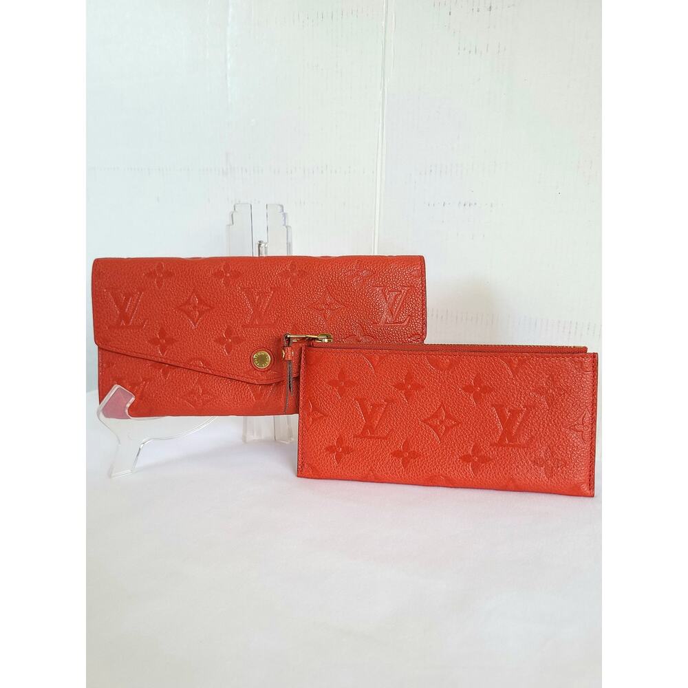 Louis Vuitton Orient/Red Monogram Empreinte Portefeuille Curieuse Long Wallet